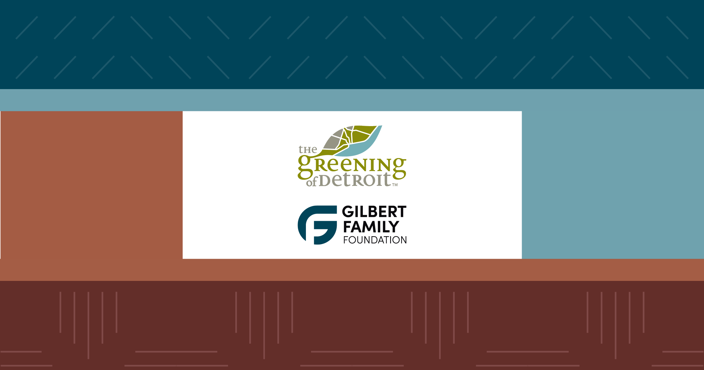 greening of detroit and gilbert family foundation logos